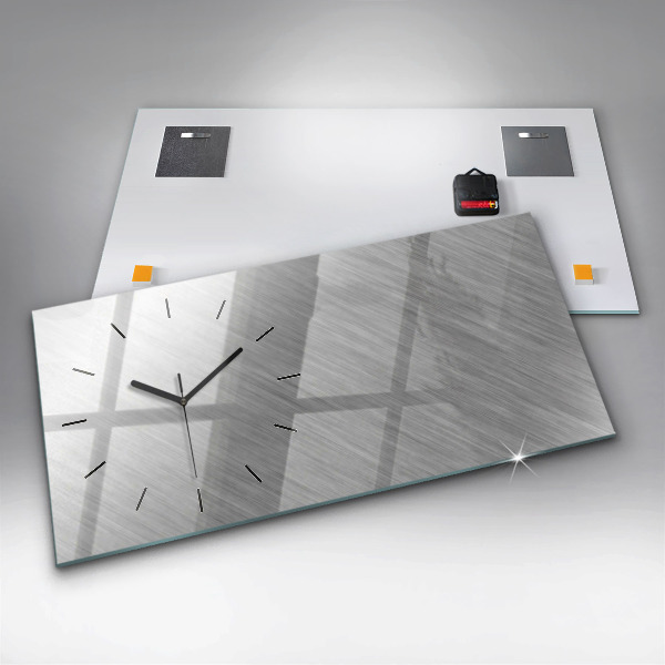 Horloge rectangulaire horizontale Mur métallique