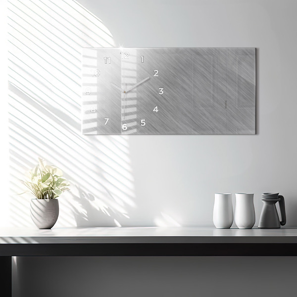 Horloge rectangulaire horizontale Mur métallique