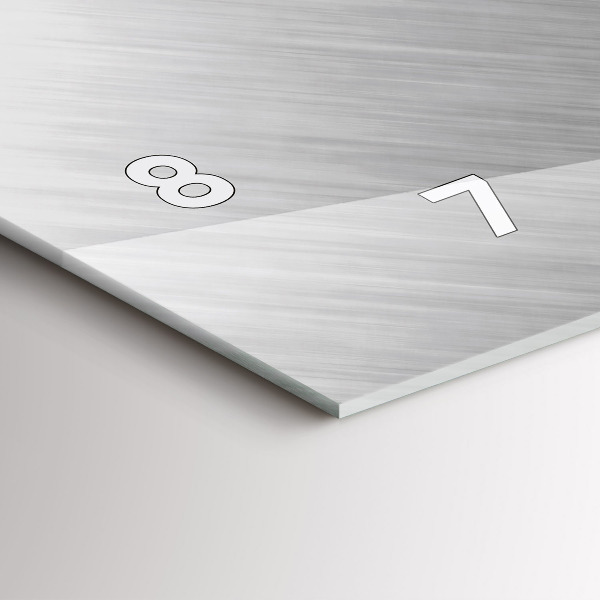 Horloge rectangulaire horizontale Mur métallique