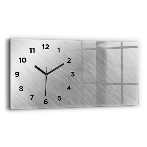 Horloge rectangulaire horizontale Mur métallique