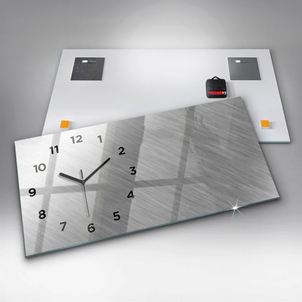 Horloge rectangulaire horizontale Mur métallique