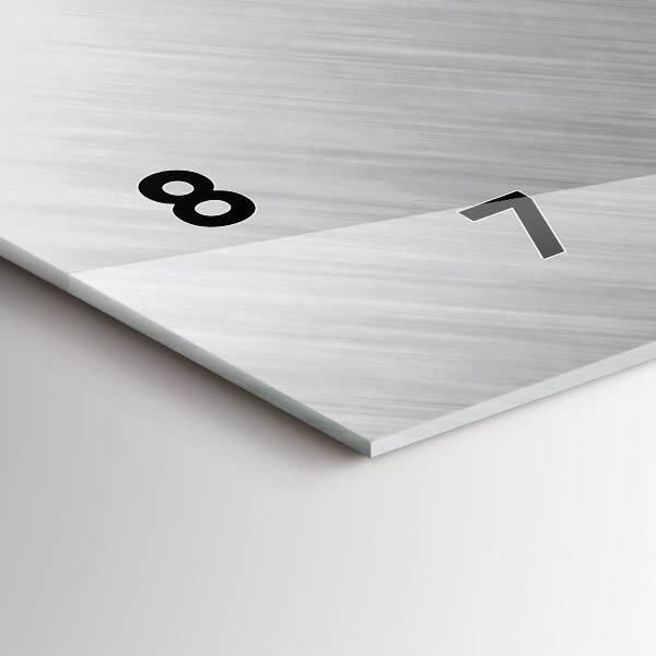 Horloge rectangulaire horizontale Mur métallique