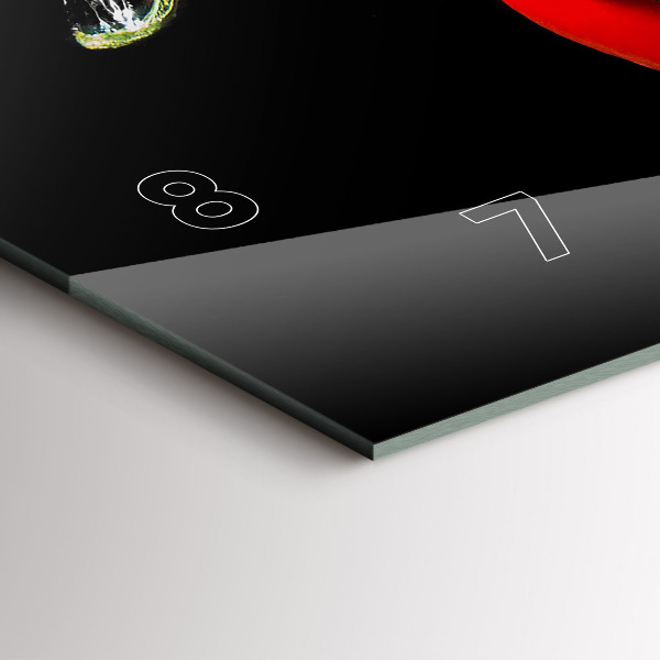 Horloge rectangulaire horizontale 'Poivrons dans l''eau'