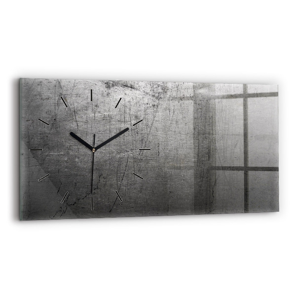 Horloge rectangulaire horizontale Mur métallique