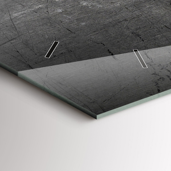 Horloge rectangulaire horizontale Mur métallique