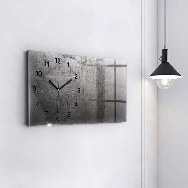 Horloge rectangulaire horizontale Mur métallique