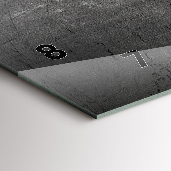 Horloge rectangulaire horizontale Mur métallique