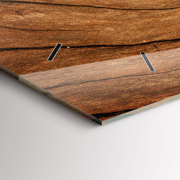 Horloge rectangulaire horizontale Vieux bois