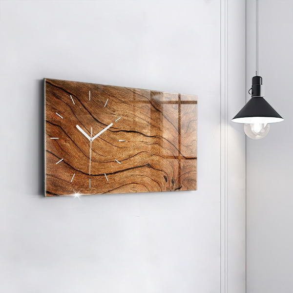 Horloge rectangulaire horizontale Vieux bois
