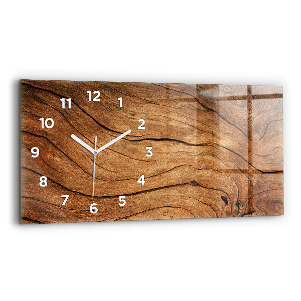 Horloge rectangulaire horizontale Vieux bois