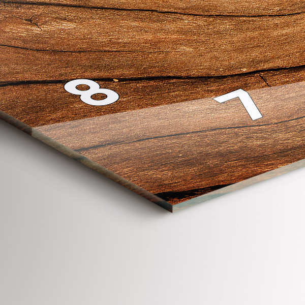 Horloge rectangulaire horizontale Vieux bois