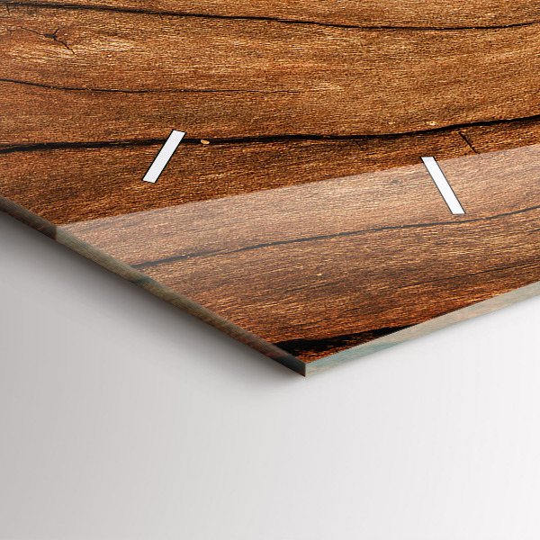 Horloge rectangulaire horizontale Vieux bois