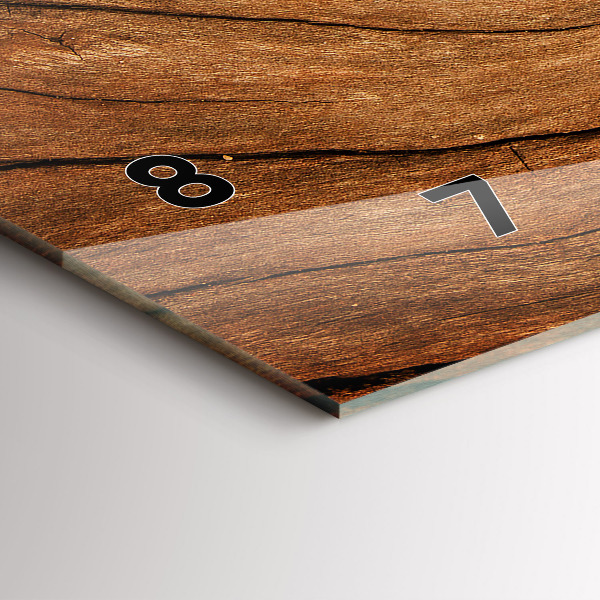 Horloge rectangulaire horizontale Vieux bois