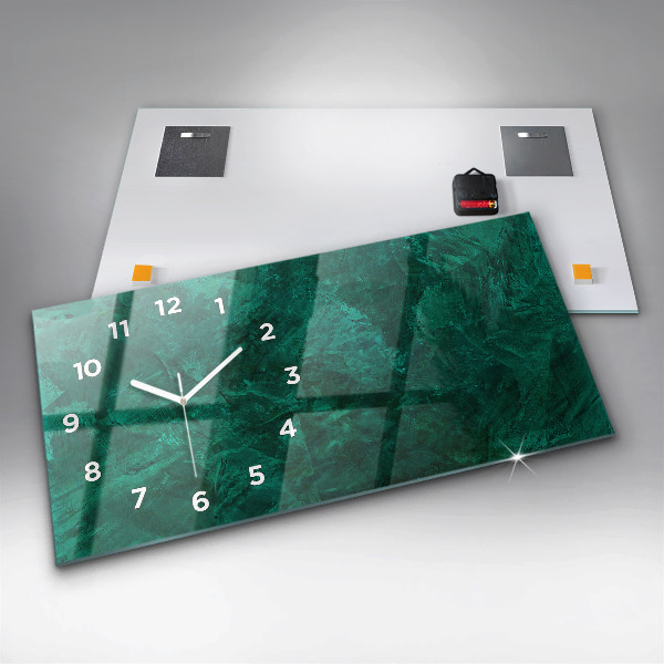 Horloge rectangulaire horizontale 'Mur d''émeraude'