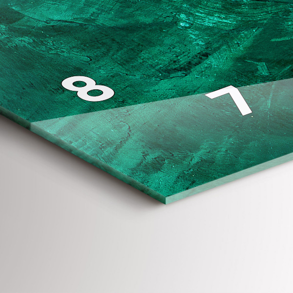 Horloge rectangulaire horizontale 'Mur d''émeraude'