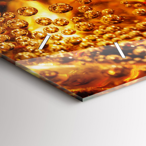 Horloge rectangulaire horizontale Gros plan de la boisson