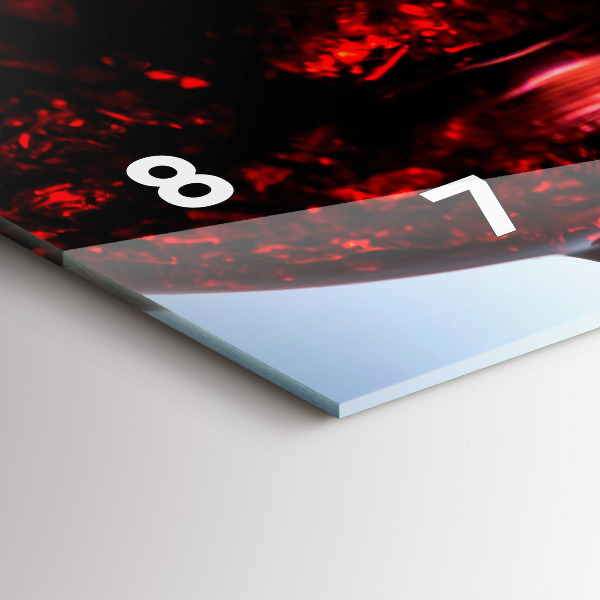 Horloge rectangulaire horizontale Verres de vin