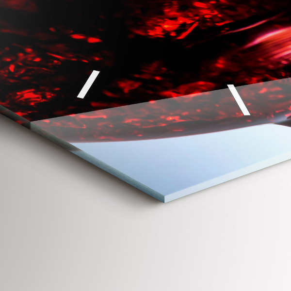 Horloge rectangulaire horizontale Verres de vin