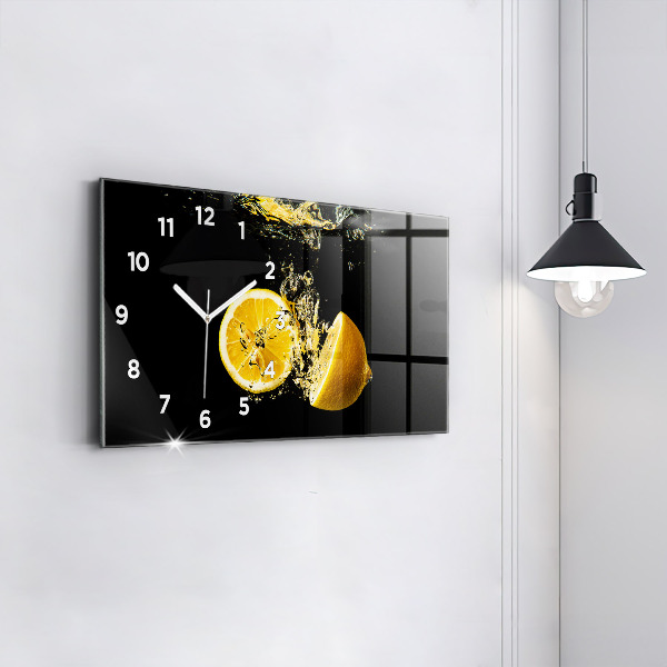 Horloge murale horizontale Citrons