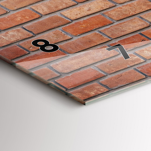 Horloge murale horizontale Mur de briques