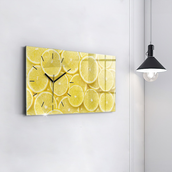 Horloge murale horizontale tranches de citron