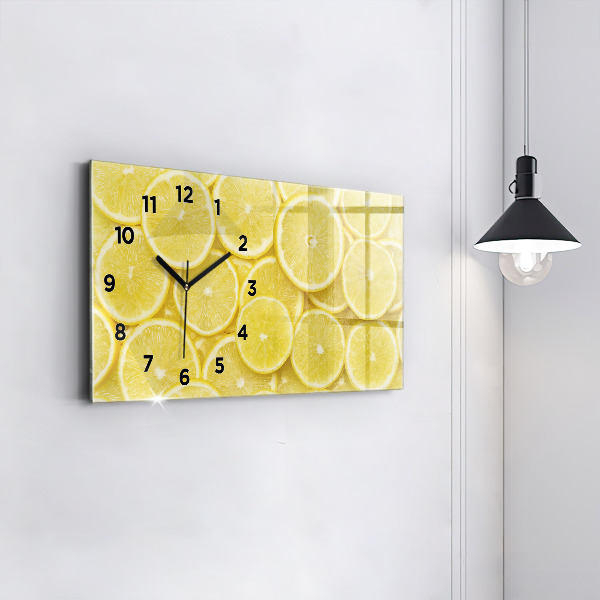 Horloge murale horizontale tranches de citron