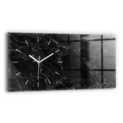 Horloge murale horizontale marbre foncé