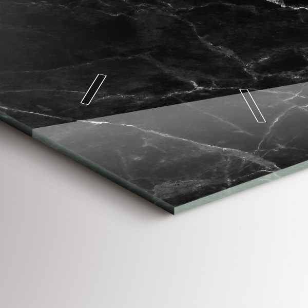 Horloge murale horizontale marbre foncé