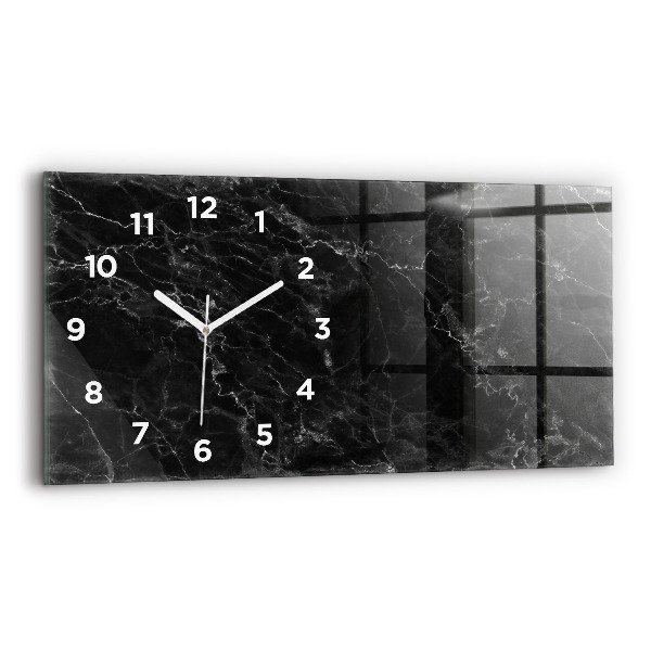 Horloge murale horizontale marbre foncé