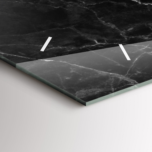 Horloge murale horizontale marbre foncé