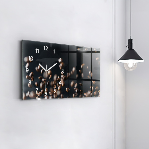 Horloge murale horizontale Café en grains