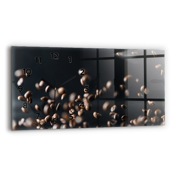 Horloge murale horizontale Café en grains