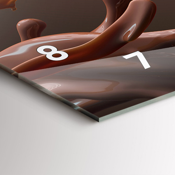 Horloge murale horizontale Cacao