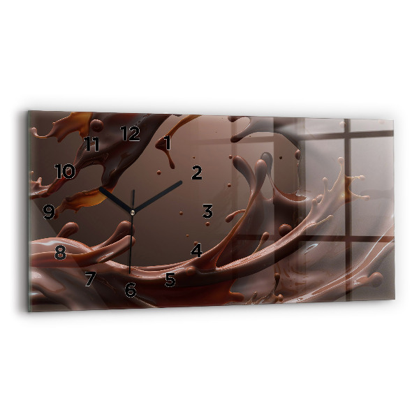 Horloge murale horizontale Cacao