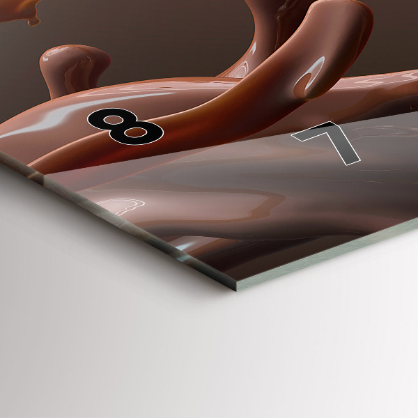 Horloge murale horizontale Cacao