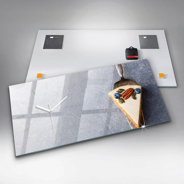 Horloge murale horizontale Un morceau de gâteau