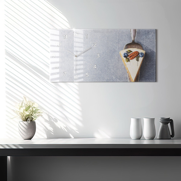 Horloge murale horizontale Un morceau de gâteau