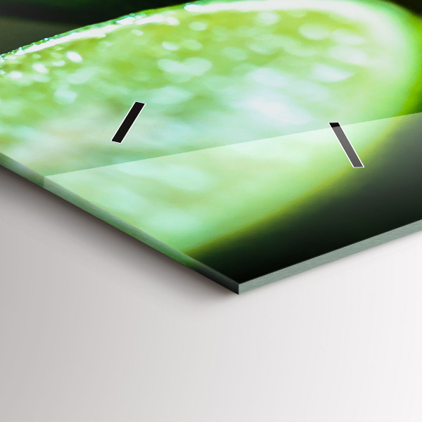 Horloge murale horizontale Quartiers de citron vert