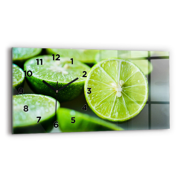 Horloge murale horizontale Quartiers de citron vert