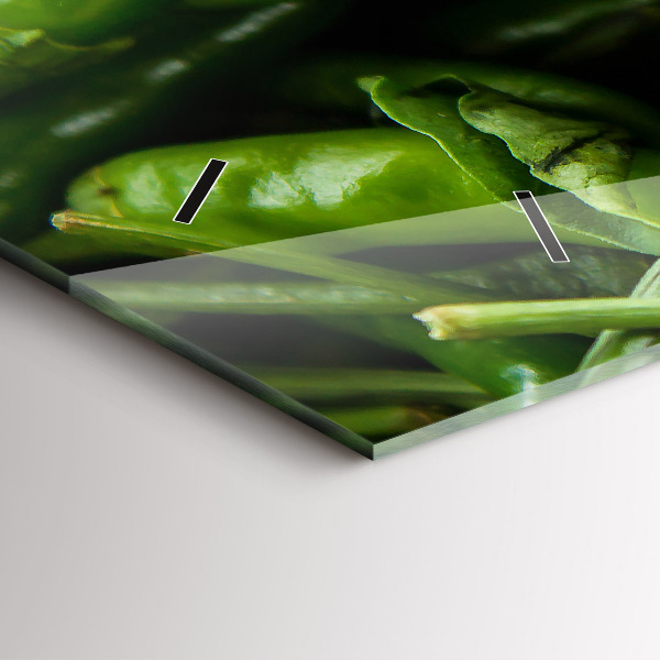 Horloge murale horizontale Poivron vert