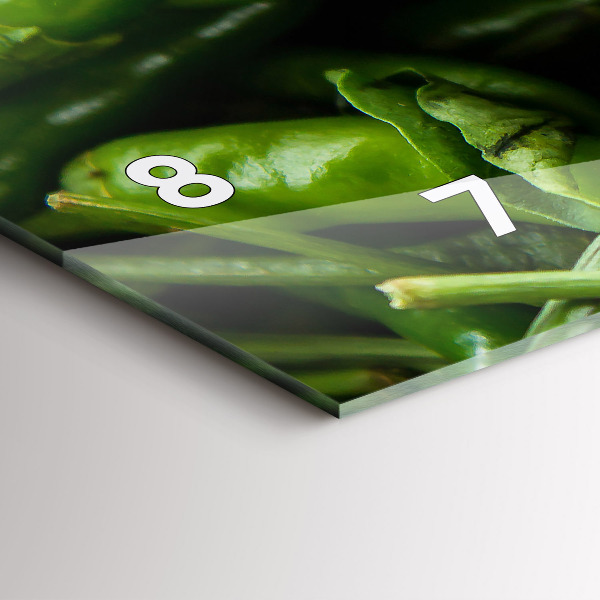 Horloge murale horizontale Poivron vert