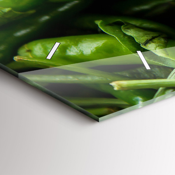 Horloge murale horizontale Poivron vert