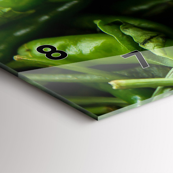 Horloge murale horizontale Poivron vert