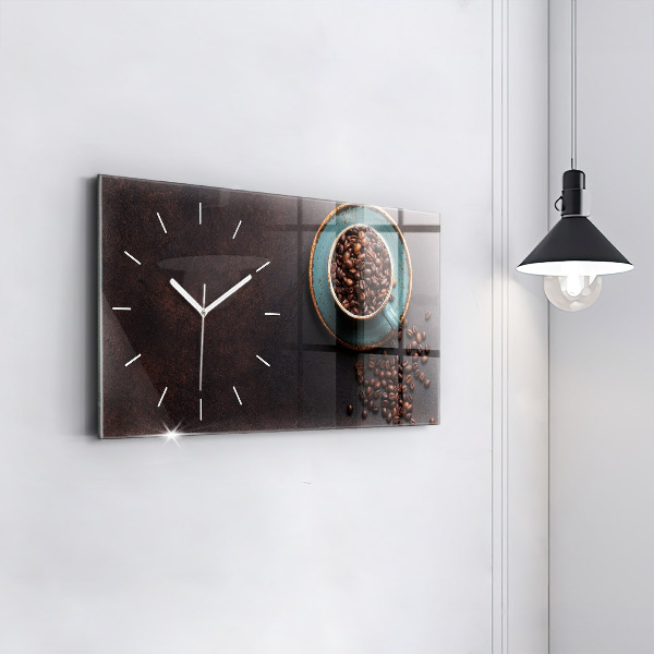 Horloge murale horizontale Une tasse de café