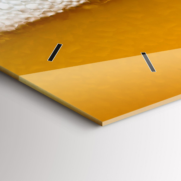 Horloge murale horizontale Gros plan sur la bière