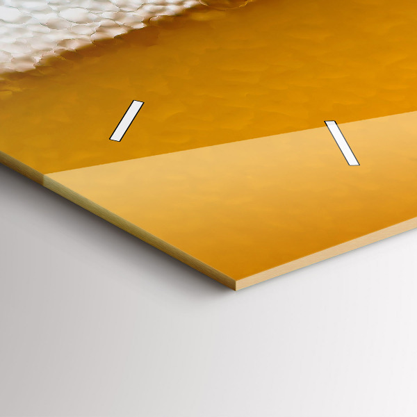 Horloge murale horizontale Gros plan sur la bière