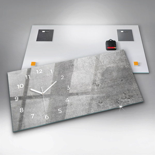 Horloge murale horizontale Mur brut