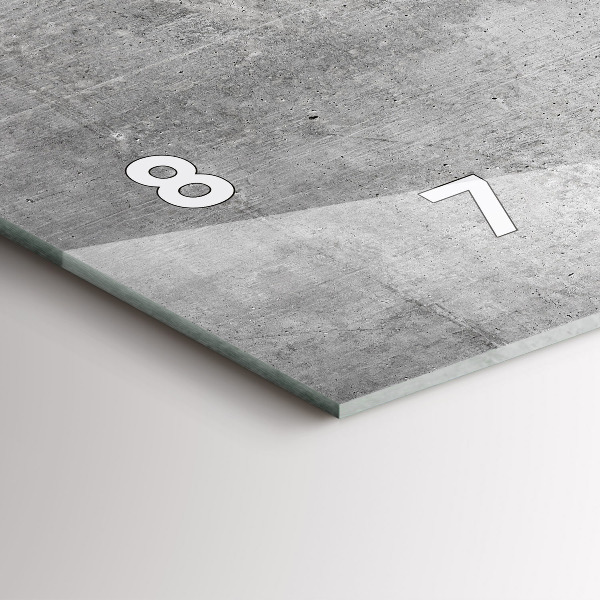 Horloge murale horizontale Mur brut