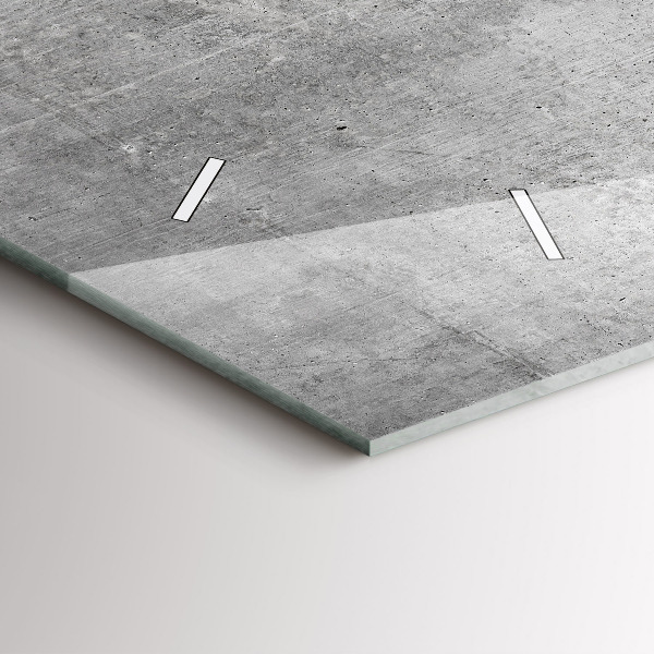 Horloge murale horizontale Mur brut