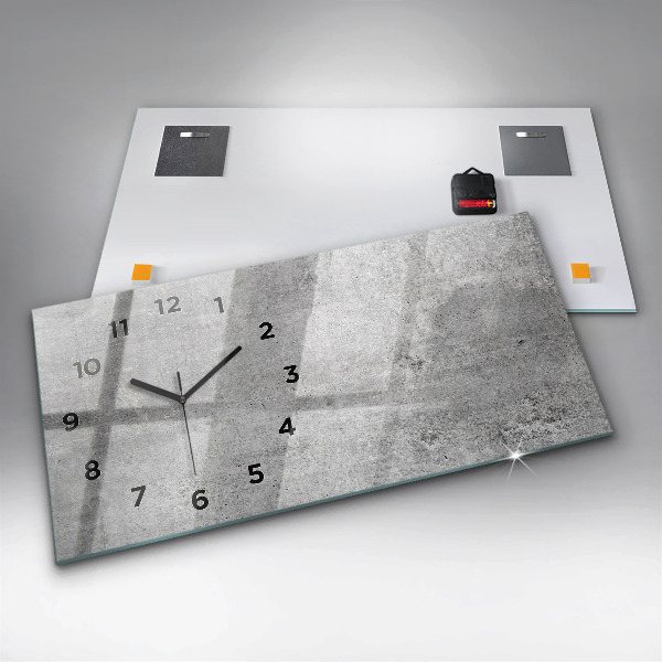 Horloge murale horizontale Mur brut